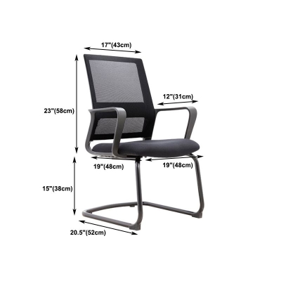 Zeitgen&ouml;ssischer Sessel mit hoher R&uuml;ckenlehne, ergonomischer Schreibtischstuhl ohne Rollen