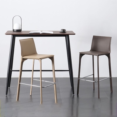 Zeitgen&ouml;ssische Thekenhocker aus Metall mit Barhocker mit niedriger R&uuml;ckenlehne