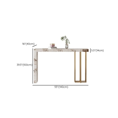 Glam Stone Bar-Esstisch, rechteckiger Bartisch f&uuml;r Wohnzimmer