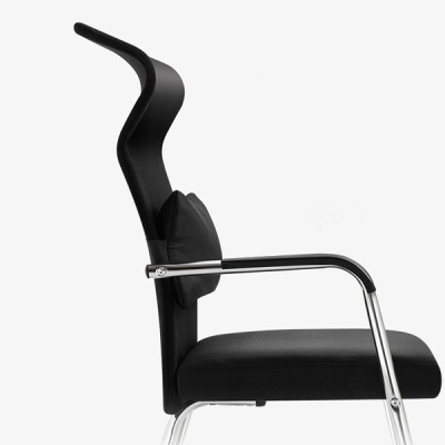Moderner ergonomischer Computerstuhl, B&uuml;rostuhl mit Chromgestell und Metallgestell