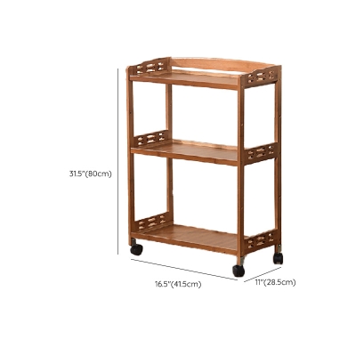 K&uuml;chenwagen mit offener Aufbewahrung, f&uuml;r Zuhause und Esszimmer, K&uuml;chenwagen aus Holz