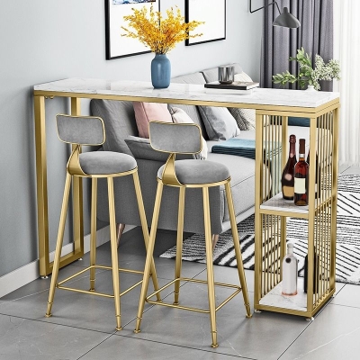 Glam Stone Barthekentisch, rechteckiger Barthekentisch f&uuml;r Zuhause