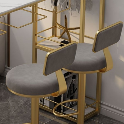 Modernes 1/3-teiliges Bartisch-Set aus Stein, Thekentisch mit Hockern f&uuml;r die K&uuml;che