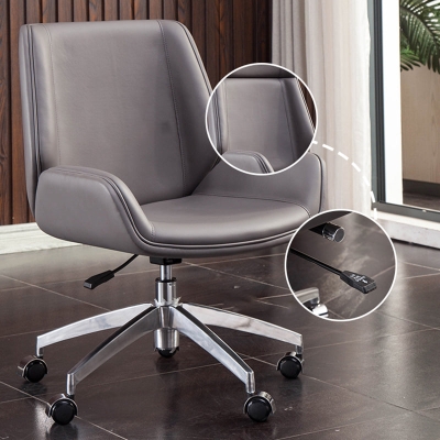 Zeitgen&ouml;ssischer Konferenzstuhl mit mittlerer R&uuml;ckenlehne, ergonomischer Drehstuhl mit Rollen