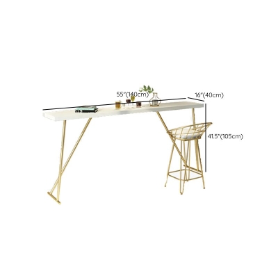 Glam Barthekentisch aus Holz, rechteckiger Barthekentisch mit Metallbeinen f&uuml;r die K&uuml;che