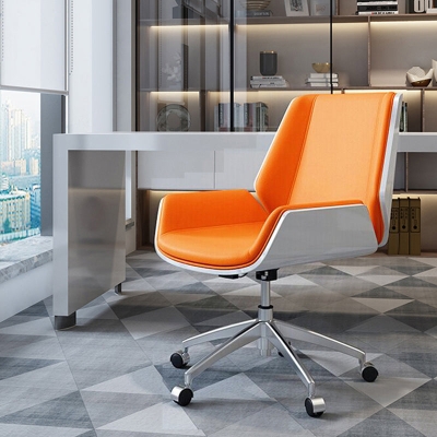 Armloser Arbeitsstuhl mit mittlerer R&uuml;ckenlehne, moderner, h&ouml;henverstellbarer Home-Office-Stuhl