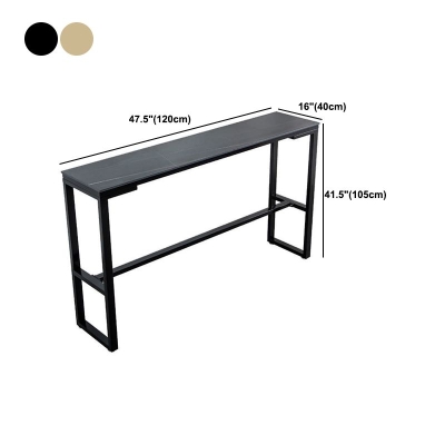 Theken-Esstisch aus Kunstmarmor, moderner Theken-Weintisch mit Metallsockel