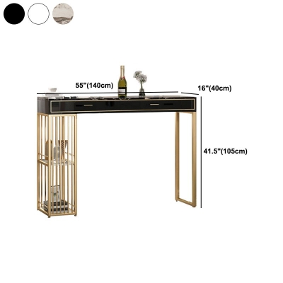Set moderno da 1/2/3 pezzi con altezza del bancone Set da pranzo per pub per interni rettangolare con contenitore