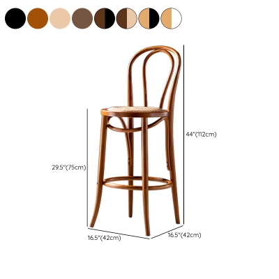 Barhocker im modernen Stil, R&uuml;ckenlehne, Massivholz, Thekenhocker f&uuml;r Bristol