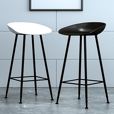 Moderner Thekenhocker mit R&uuml;ckenlehne, Eisen-Caf&eacute;-Barhocker mit Pedal und Acrylsitz