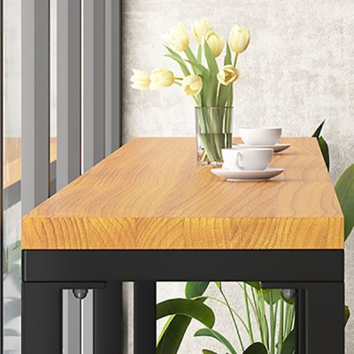 Industrielles Tisch- und Hocker-Set, 1/4/7-teiliger Bartisch aus massivem Holz mit Hockern auf Eisenbasis