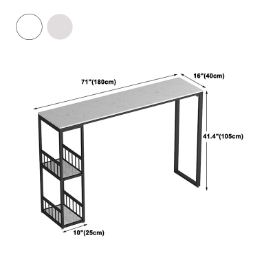 Modernes 1/3-teiliges Bartisch-Set, rechteckiger Stein-Thekentisch mit hohen Hockern