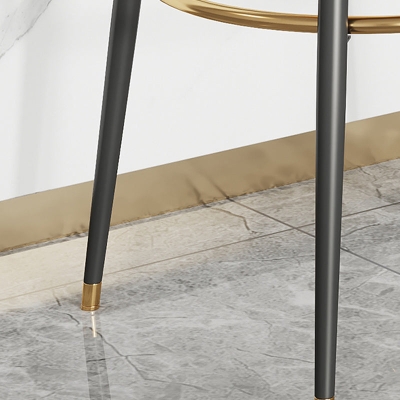 Barhocker im Glam-Stil, r&uuml;ckenfreier Leder-Thekenhocker f&uuml;r Bristol