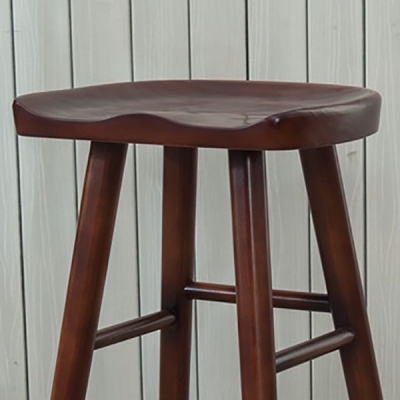 Moderner, armloser, r&uuml;ckenfreier Thekenhocker aus Holz, Caf&eacute;-Barhocker mit Holzsitz und Pedal