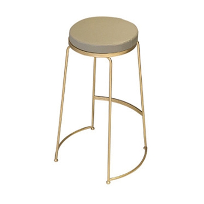 Moderner Barhocker mit rundem Sitz und Metallbeinen