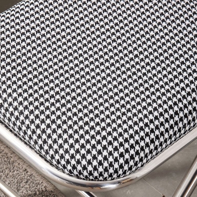 Moderner Schreibtischstuhl aus Stahl mit mittlerer R&uuml;ckenlehne und Home-Office-Stuhl aus Leder