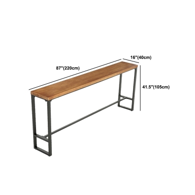 Industrielles 1/5-teiliges Bartisch-Set, rechteckiger Tresentisch aus Kiefernholz mit hohen Hockern