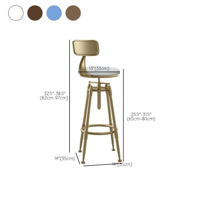 Industrieller armloser, anhebbarer Thekenhocker, Caf&eacute;-Barhocker aus Eisen mit Pedal