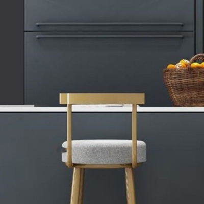 Glam Barhocker ohne R&uuml;ckenlehne, Barhocker aus Eisen mit Kissen und Pedal f&uuml;r Caf&eacute;