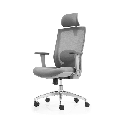 Sedia da ufficio direzionale ergonomica regolabile AirGrid traspirante con sedia poggiatesta