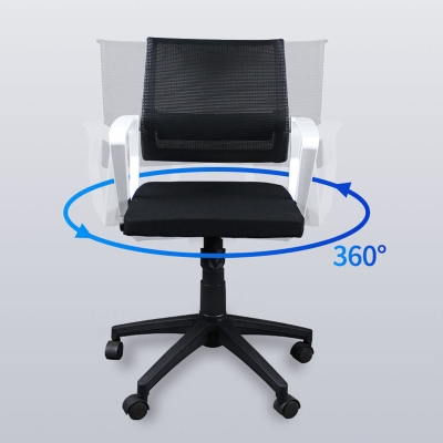 Zeitgen&ouml;ssischer ergonomischer B&uuml;rostuhl, verstellbarer Schreibtischstuhl mit mittlerer R&uuml;ckenlehne