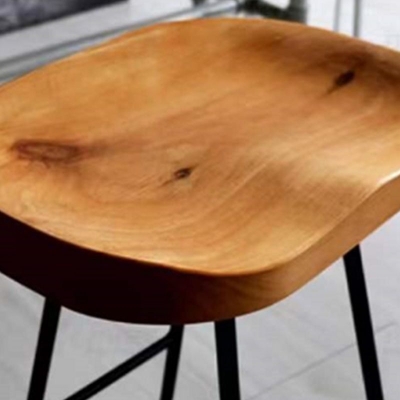 Barhocker im Industriestil, Barhocker aus Holz mit Metallbeinen f&uuml;r zu Hause