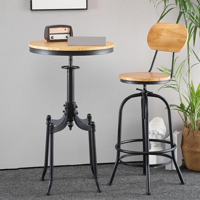 H&ouml;henverstellbarer Barhocker, moderner Barhocker mit Metallbeinen