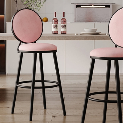 Moderner Thekenhocker ohne Armlehnen, Barhocker aus Eisen mit Pedal f&uuml;r Caf&eacute;