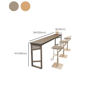 Industrieller rechteckiger Bistro-Bartisch, Massivholz-Bistrotisch mit doppeltem Sockel