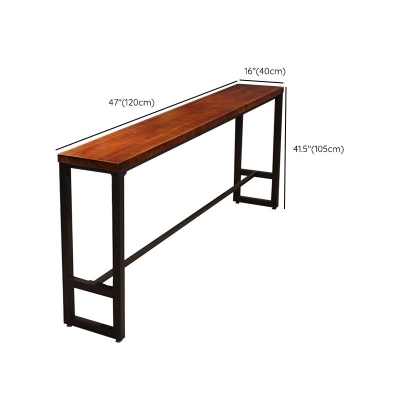 Tavolo da bar rettangolare da altezza Tavolo da bar con base in metallo nero per uso patio