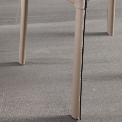 K&uuml;chen-Esszimmerst&uuml;hle aus Kunstleder, armlose St&uuml;hle mit Metallgestell