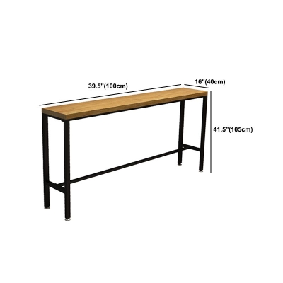 Industrielles 1/611-teiliges Bartisch-Set, rechteckiger Tresentisch aus Kiefernholz mit hohen Hockern