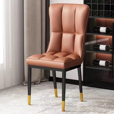 Glam Chair Parsons Chair Esszimmerm&ouml;bel aus Leder mit mattem Finish