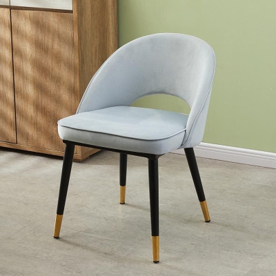 Wundersch&ouml;ner Stoff-Esszimmerstuhl, moderner, minimalistischer, offener Familien-Esszimmerstuhl