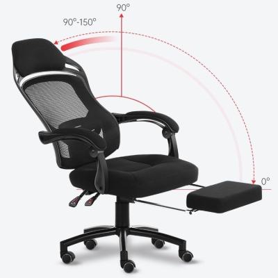 18" breiter moderner B&uuml;rostuhl, Drehstuhl mit Kippmechanismus