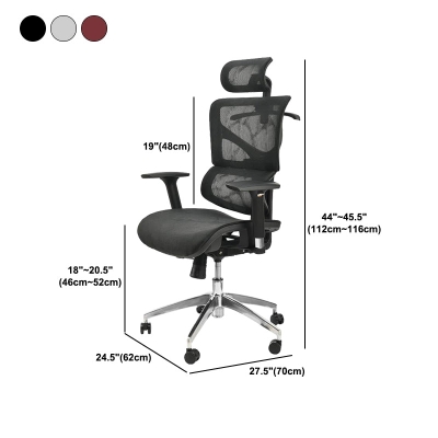 Sedia da ufficio moderna con schienale medio Sedia da scrivania ergonomica regolabile in altezza