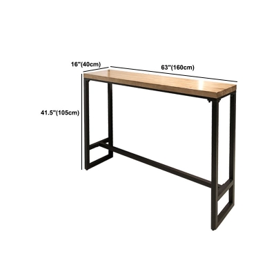 1/5-teiliges industrielles rechteckiges Kneipentisch-Set aus Holz, Tresentisch mit hohen Hockern