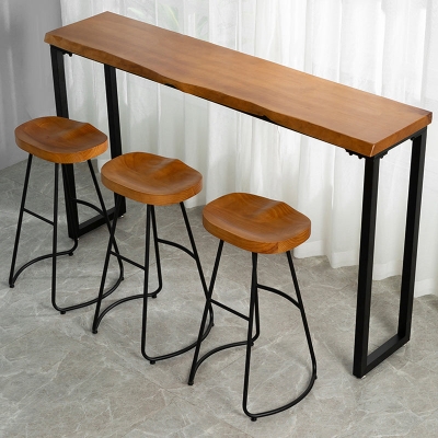 Set tavolo da bar moderno da 1/3/4 pezzi Tavolo da bancone rettangolare in legno di pino per soggiorno