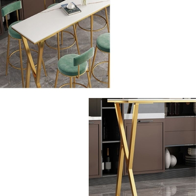 Moderner Bartisch mit goldenem Sockel, 41,3 Zoll hoher Tischsockel