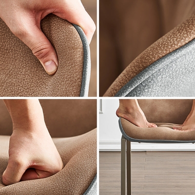 Home-Office-Stuhl mit mittlerer R&uuml;ckenlehne, moderner, ergonomischer, armloser B&uuml;rostuhl