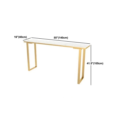 Rechteckiger Bartisch mit Kunstmarmorplatte, luxuri&ouml;ser Bartisch mit Metallsockel in Gold