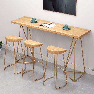 Bartisch-Set im Glam-Stil, 1/2/4-teilig, rechteckiger Bartisch mit hohen Hockern