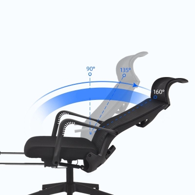 Moderner Stuhl mit mittlerer R&uuml;ckenlehne, ergonomischer Netz-Schreibtischstuhl f&uuml;r Computeraufgaben