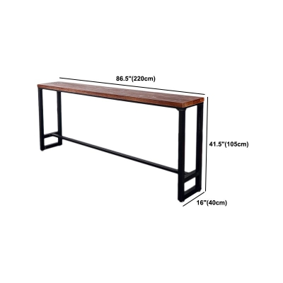 Industrielles rechteckiges Bartisch-Set aus Kiefernholz, 1/7-teilig, Tresentisch mit hohen Hockern