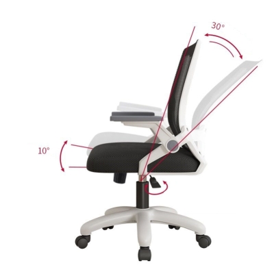 Schreibtischstuhl aus Netzstoff, moderner, ergonomischer B&uuml;rostuhl mit Rollen f&uuml;r das B&uuml;ro