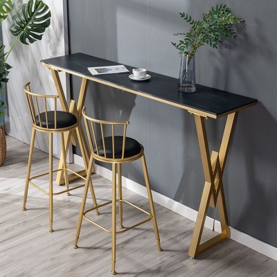 Gepolsterter Thekenhocker im zeitgen&ouml;ssischen Stil, barhoher Wohnzimmer-Barhocker