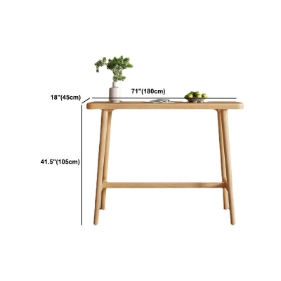 Moderner rechteckiger Bartisch aus Massivholz mit Bockgestell