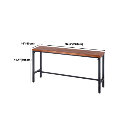 Industrielles rechteckiges Massivholz-Bartisch-Set, 1/7/9-teilig, Thekentisch mit Hockern