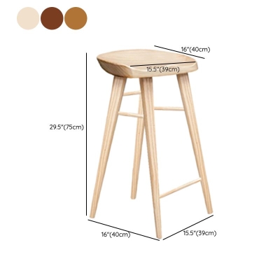 Thekenhocker im zeitgen&ouml;ssischen Stil, Barhocker aus massivem Kiefernholz mit Fu&szlig;st&uuml;tze