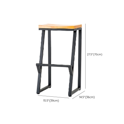 Zeitgen&ouml;ssischer Thekenhocker aus Metall, Holzsitz, Barhocker f&uuml;r das Wohnzimmer